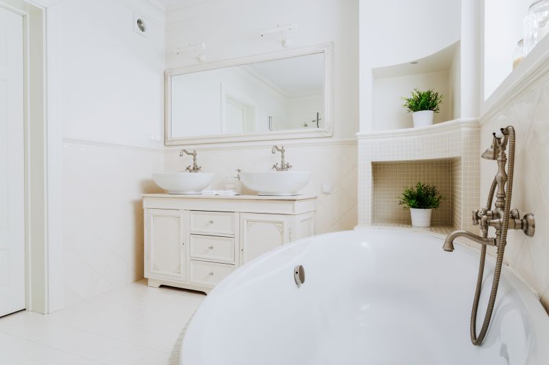 Freestanding Bathtub with Contemporary Fixtures