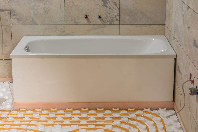 Elegant Tiled Floor with Heated Elements